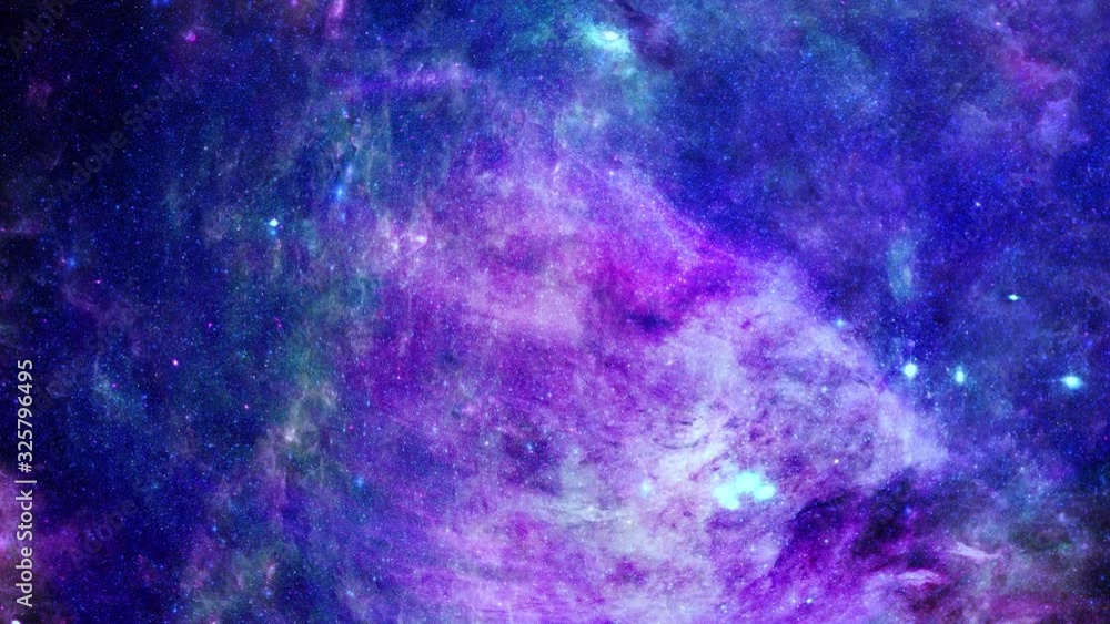 Wall mural animation view to travelling across the universe in moving