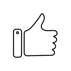Like outline icon. Symbol, logo illustration for mobile concept and web design.