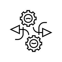 Obraz premium Configuration line icon, concept sign, outline vector illustration, linear symbol.
