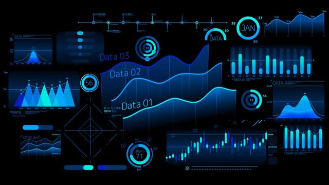 Business infographics elements with alpha channel