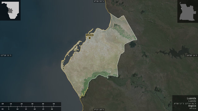 Luanda, Angola - composition. Satellite