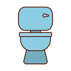 Isolated toilet line and fill style icon vector design