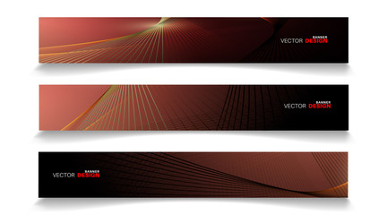 Fototapeta premium Abstract vector design banner template with light effect background