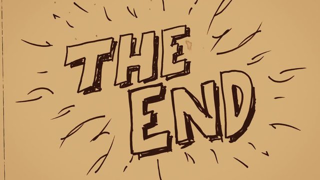 The End, vintage film ending screen
