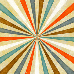 Starburst sunburst retro design background.Vintage multicolored texture.