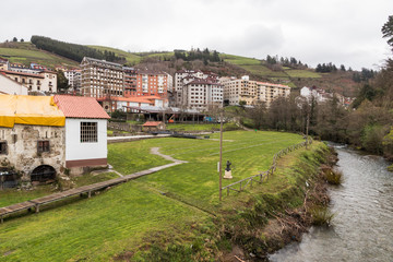 Cangas del Narcea, Spain. Views of the streets and houses in this traditional town in Asturias