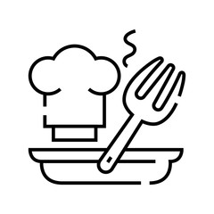 Culinary art line icon, concept sign, outline vector illustration, linear symbol.