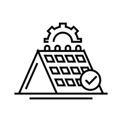 Daily plans line icon, concept sign, outline vector illustration, linear symbol.