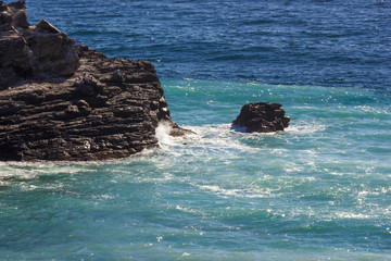 rocks in the sea, Andalusia, Spain