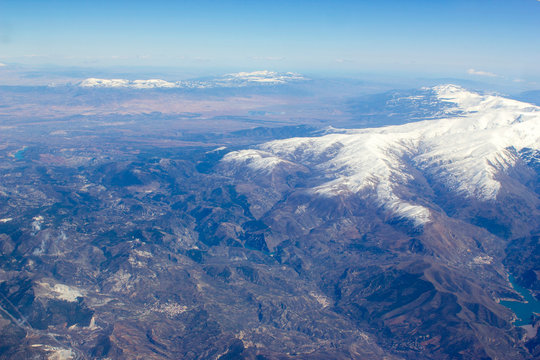 Aerial view of Sierra Nevada, Spain