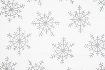 Naklejka na ściany i meble Gray and white snowflake winter or Christmas background