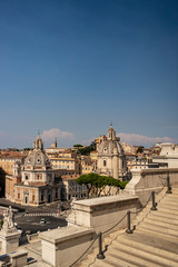 View from the monument of the Altare della Patria in Rome, Lazio - Italy