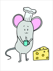 Mouse cute illustration