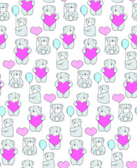 Seamless wallpaper pattern illustration