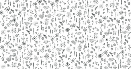 Seamless pattern line organic vector illustration