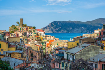 Obraz premium Vernazza at sunrise, Cinque Terre, Italy