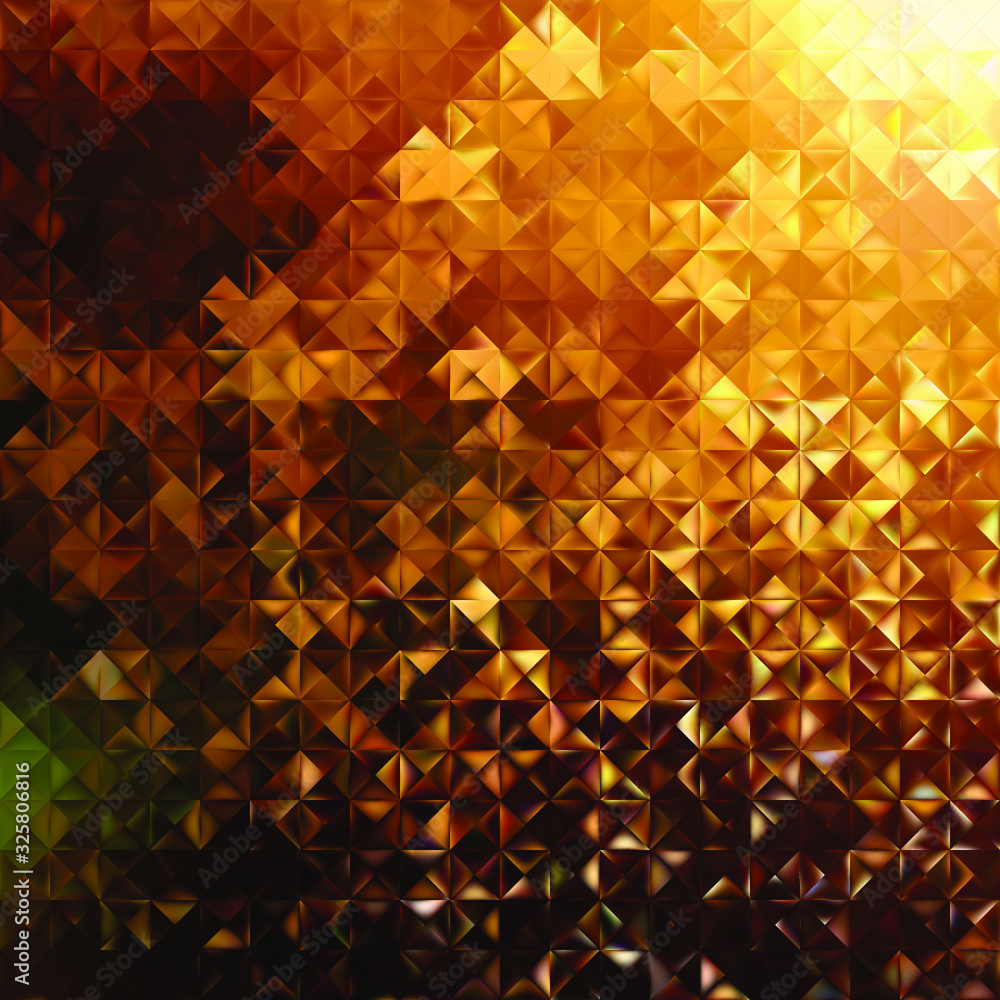 Poster golden texture. geometric background with triangles. abstract vector illustration.