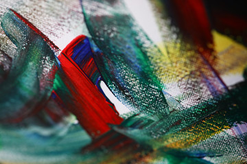 Abstract multicolor artwork closeup oil paint background