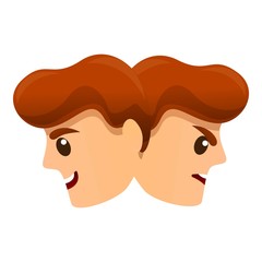 Bipolar disorder disease icon. Cartoon of bipolar disorder disease vector icon for web design isolated on white background