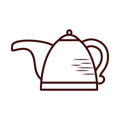 Isolated tea kettle line style icon vector design