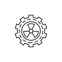 Radiation symbol, gear icon. Simple line, outline vector elements of nuclear energy icons for ui and ux, website or mobile application