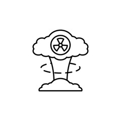 Radiation symbol, nuclear explosion icon. Simple line, outline vector elements of nuclear energy icons for ui and ux, website or mobile application