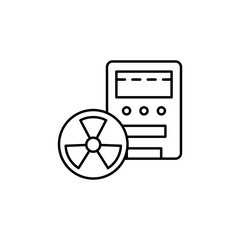 Radiation symbol, dosimeter icon. Simple line, outline vector elements of nuclear energy icons for ui and ux, website or mobile application