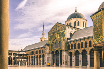 Exterior of Omayad mosque in ancient City of Damascus (Syrian Arab Republic)