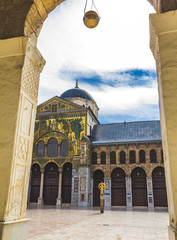 Exterior of Omayad mosque in ancient City of Damascus (Syrian Arab Republic)
