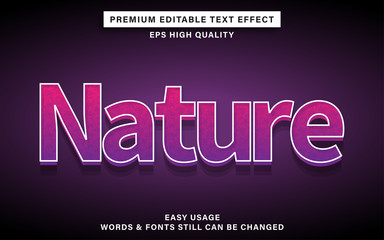nature text effect
