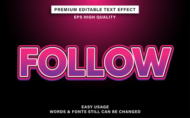 follow text effect