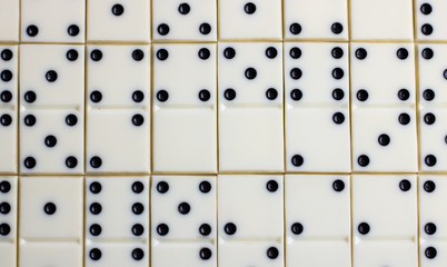 Pieces of dominoes close-up. Background. Texture