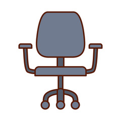 Isolated chair line and fill style icon vector design