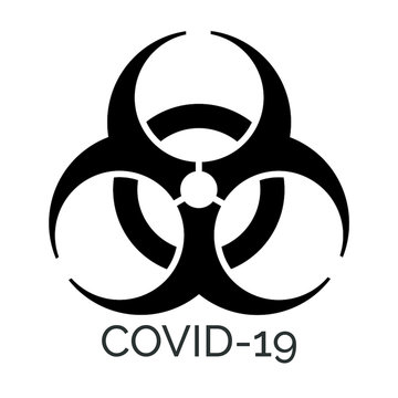 Coronavirus Covid-19 Biohazard warning symbol