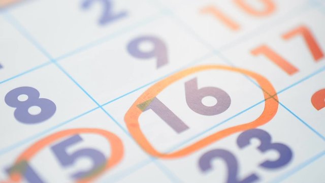 Personal Organizer calendar date signing