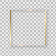 Realistic golden  frame