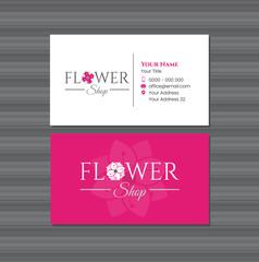 Flower Shop Business Card with Logo