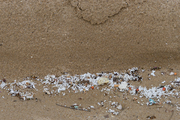 Umweltverschmutzung am Sandstrand