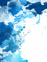 Blue watercolor vertical backgrounds for poster, banner or flyer