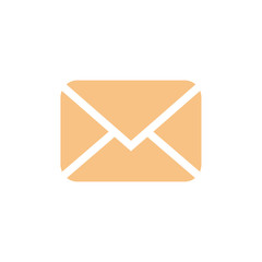 Email flat icon. Message vector illustration, Outline envelope sign isolated on the white background