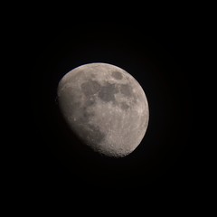 Half Moon Background on the clear night sky