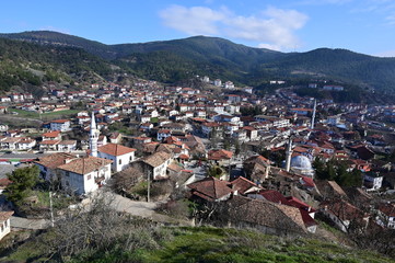 Fototapeta na wymiar Landscape view of Tarakli distinct in Bolu, Turkey