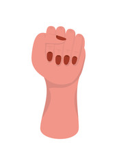 Isolated female fist hand vector design