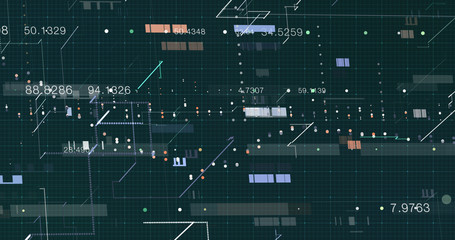 Fototapeta premium Abstract digital network data background, 3D rendering