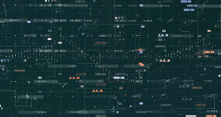 Abstract digital network data background, 3D rendering