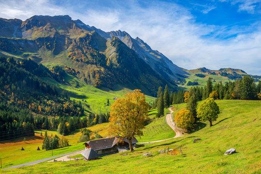 View from Glaubielen pass at Brienzer Rothorn, Obwalden, Switzerland