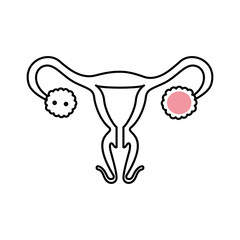 Isolated female reproductive system icon vector design
