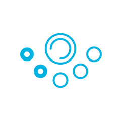 Isolated button and points line style icon vector design