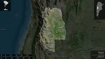 Mendoza, Argentina - composition. Satellite