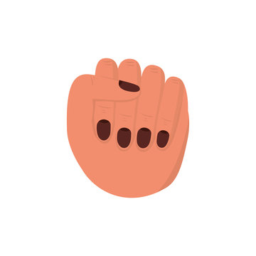 fist hand with black nails clip art preview